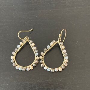 Elegant Gold and Silver Teardrop Earrings